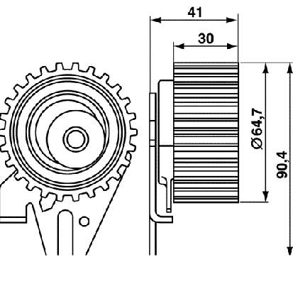 Купити VKM12174 SKF Натяжний ролик