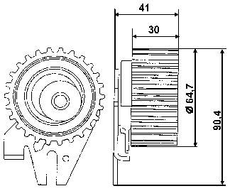 Ролик натягувача ременя ГРМ VKM12227 SKF