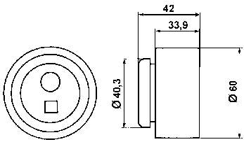 Ролик натягувача ременя ГРМ VKM13244 SKF