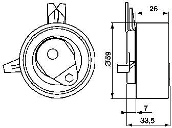 Ролик натяжителя ременя газорозподілу SKF VKM15202 ціна, від 19.52 USD