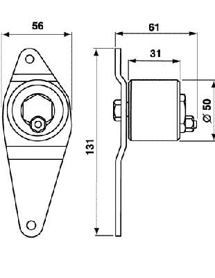 Ролик натягувача ременя ГРМ VKM16100 SKF