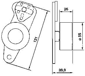 Ролик натягувача ременя ГРМ VKM16204 SKF