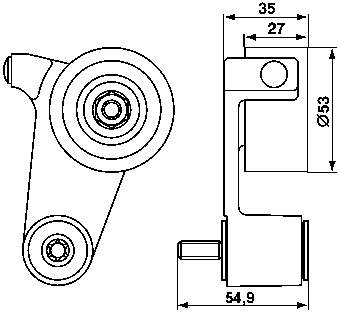 Ролик натягувача ременя ГРМ VKM16602 SKF