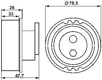 Ролик натягувача ременя ГРМ VKM18001 SKF