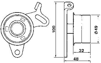 Ролик натяжителя ременя газорозподілу SKF VKM18100 ціна, від 23.56 USD