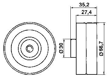 Ролик паразитний ГРМ VKM21032 SKF