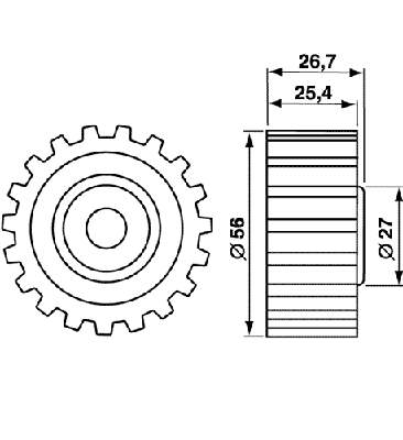 Ролик ременя ГРМ, паразитний SKF VKM24100