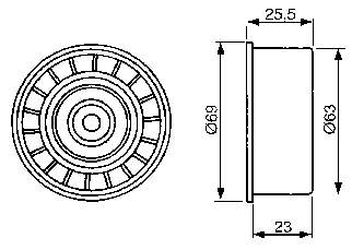Ролик ременя ГРМ, паразитний SKF VKM25152 ціна, від 9.74 USD