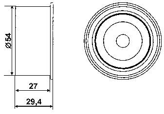 Ролик ременя ГРМ, паразитний SKF VKM25224