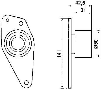 Ролик паразитний ГРМ VKM26101 SKF