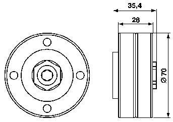 Купити VKM36006 SKF Натяжний ролик