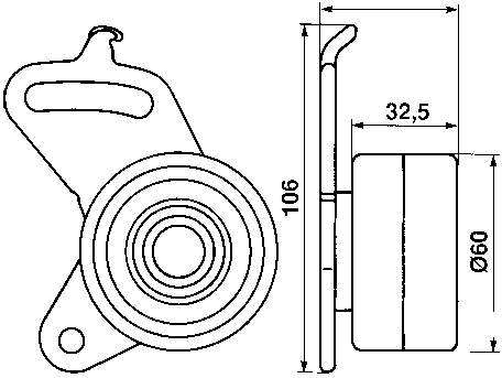 Ролик натягувача ременя ГРМ VKM71001 SKF