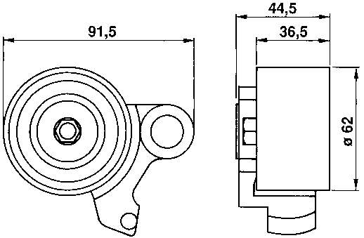 Ролик натягувача ременя ГРМ VKM71004 SKF