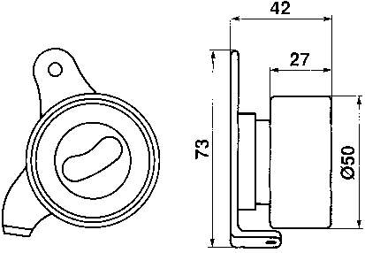 Ролик натягувача ременя ГРМ VKM71201 SKF