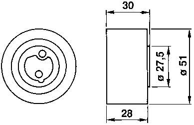 Ролик натягувача ременя ГРМ VKM76001 SKF