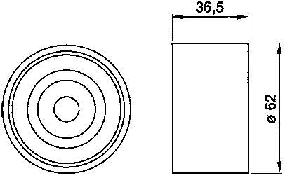 Ролик ременя ГРМ, паразитний SKF VKM81000 ціна, від 19.30 USD