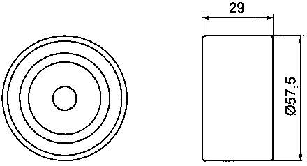 Ролик паразитний ГРМ VKM81004 SKF
