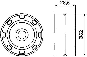 Ролик ременя ГРМ, паразитний SKF VKM81100 ціна, від 9.96 USD