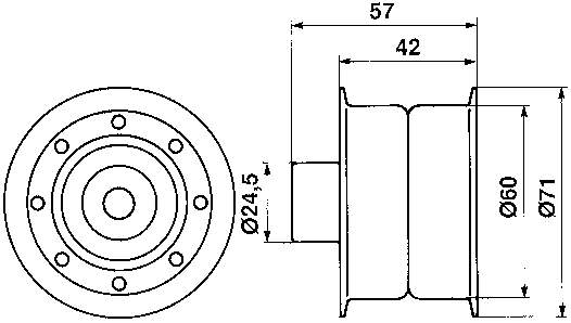 Ролик ременя ГРМ, паразитний VKM82320 SKF