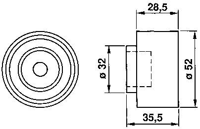 Ролик паразитний ГРМ VKM84000 SKF