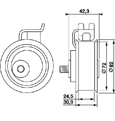 Ролик натягувача ременя ГРМ VKM11115 SKF