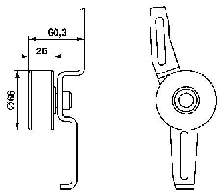 Купити VKM33011 SKF Натяжний ролик
