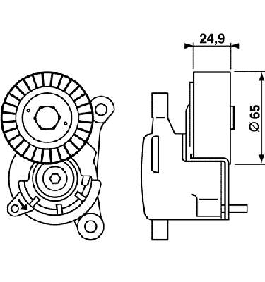 Натягувач приводного ременя VKM33019 SKF