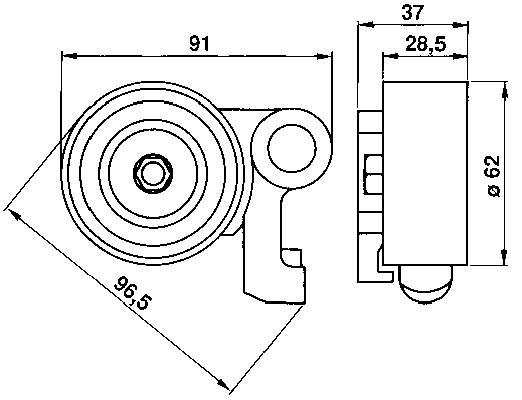 Ролик натягувача ременя ГРМ VKM71010 SKF