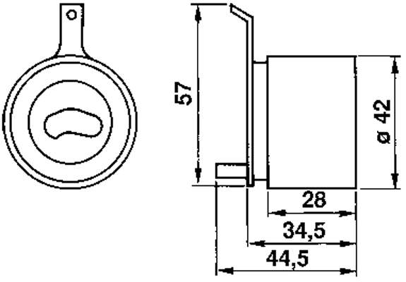 Ролик натягувача ременя ГРМ VKM76102 SKF