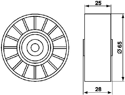 VKM31002 SKF Ролик приводного ременя, паразитний