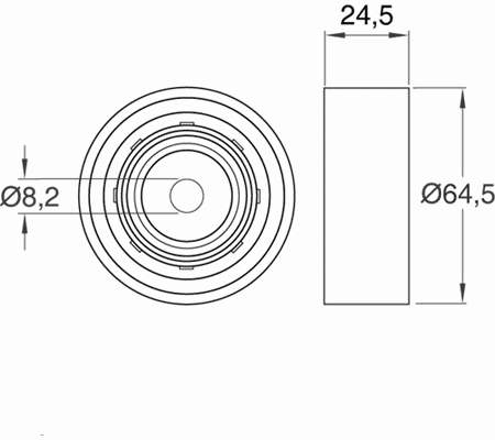 Купити VKM31038 SKF Ролик приводного ременя, паразитний