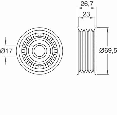 Ролик приводного ременя, паразитний SKF VKM31041 ціна, від 8.04 USD