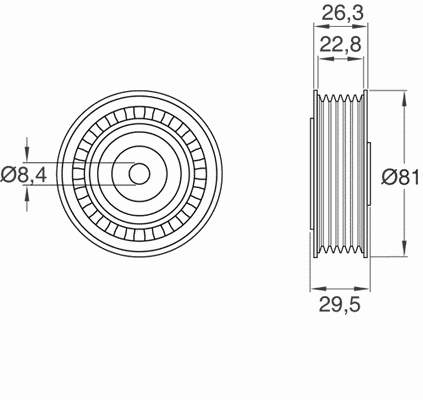 VKM31043 SKF Ролик натяжителя ременя агрегатів