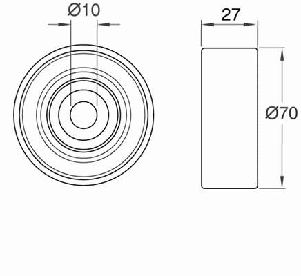 Ролик натягувача приводного ременя SKF VKM33023