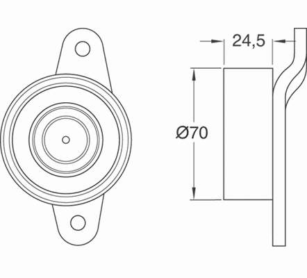 Ролик приводного ременя, паразитний VKM33025 SKF