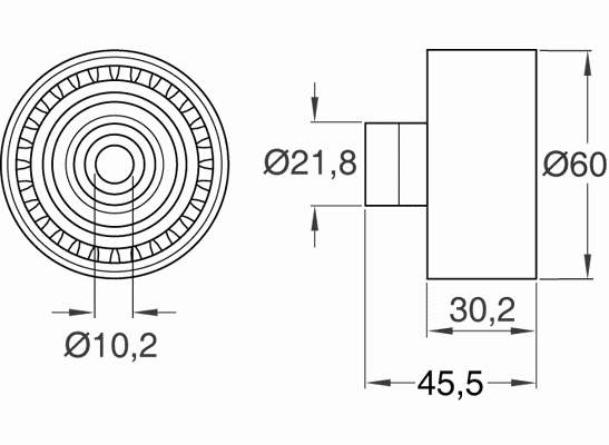 Ролик приводного ременя, паразитний VKM33044 SKF