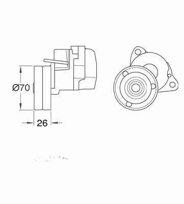 Натягувач приводного ременя VKM35009 SKF