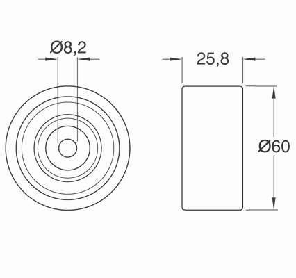 Ролик натягувача приводного ременя SKF VKM36017