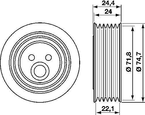 Натяжний ролик SKF VKM36019 ціна, від 39.72 USD