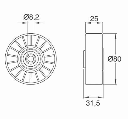 Натяжний ролик SKF VKM38002 ціна, від 12.67 USD