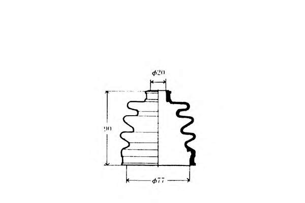 Купити J2861004 Nipparts Пильник шарніра приводу