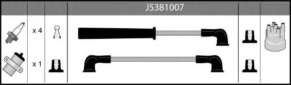 Дріт високовольтні, комплект J5381007 Nipparts