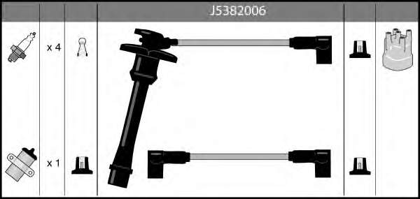 J5382006 Nipparts дріт високовольтні, комплект