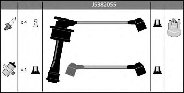 Дріт високовольтний, комплект J5382055 Nipparts