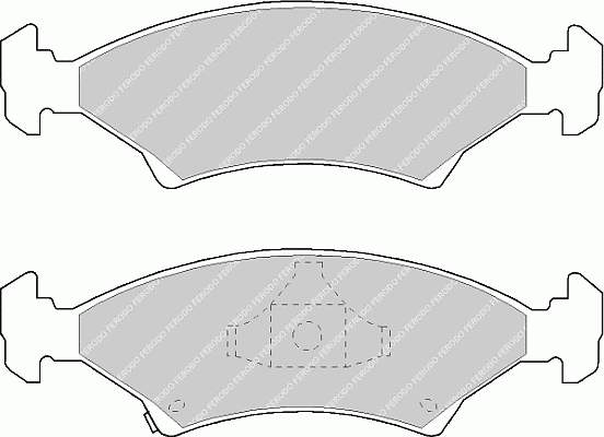 Колодки гальмівні передні, дискові FDB982 Ferodo