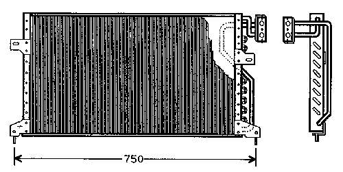 Радіатор кондиціонера 4644366 Chrysler