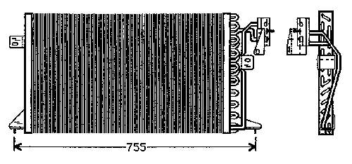 Радіатор кондиціонера K04677209 Fiat/Alfa/Lancia