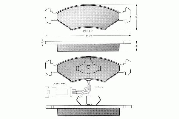 Колодки гальмівні передні, дискові 7045 PEX