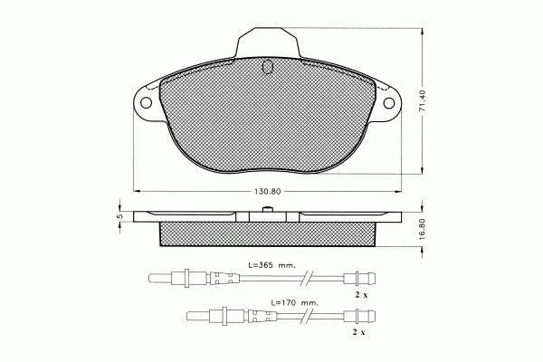 Колодки гальмівні передні, дискові 7453 PEX