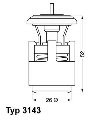 Термостат в зборі Wahler 314387D